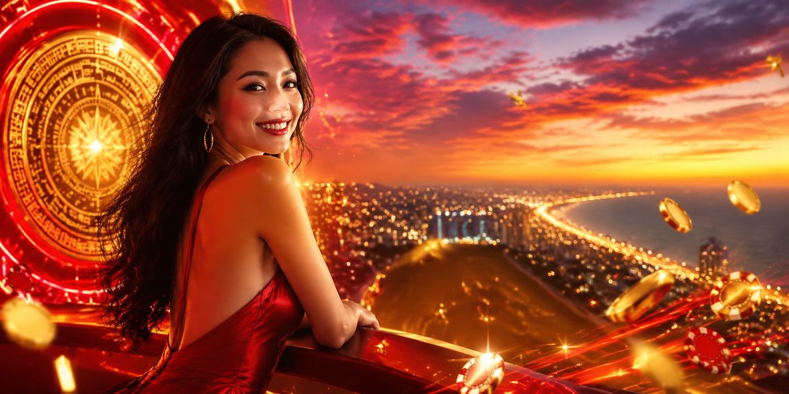 Màn hình neon cá cược và nhận thưởng tại Mũi Né